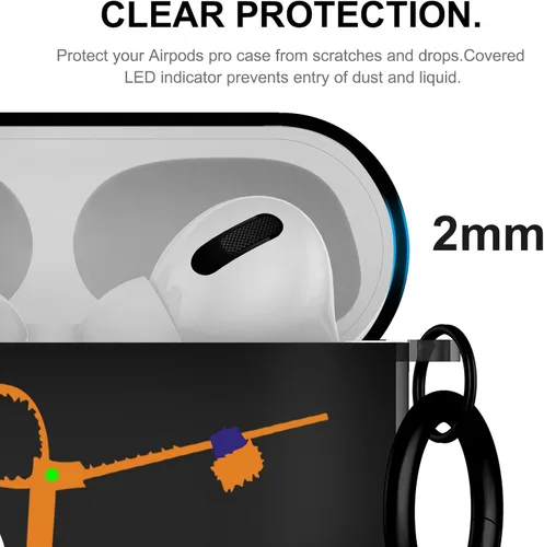 Vista 5 de Gedicht Funda para Airpods Pro con cordón, bonitos zapatos deportivos de dibujos animados, funda protectora de TPU suave resistente para Apple