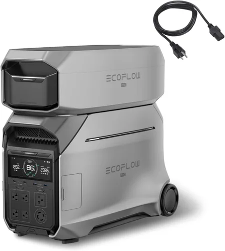 Vista 8 de EF ECOFLOW Central eléctrica 4096Wh DELTA Pro 3 con panel solar portátil de 400W, salida de CA de 4000W a 120/240V, generador solar para uso
