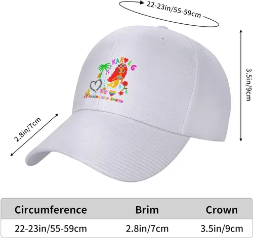Vista 2 de TIANMEIJIA Manana sera Bonito Sombrero Karols G Gorra de béisbol ajustable Unisex Sombrero de concierto Sombrero Hip Hop, blanco9