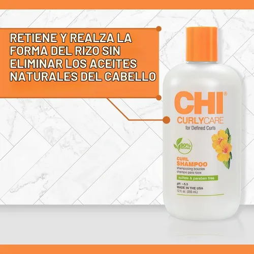 Vista 2 de CHI CurlyCare - Champú para rizos, hidrata los rizos y reduce