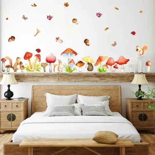 Vista 11 de Calcomanías de pared de bayas rojas, calcomanías de pared de frutas pequeñas, calcomanías de pared lindas calcomanías de frutas de verano