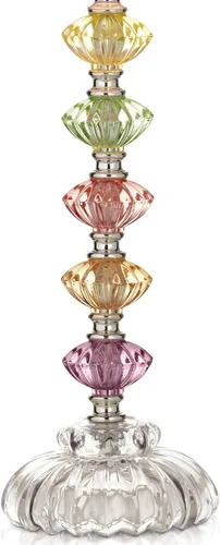 Vista 7 de 360 Lighting Juego de 2 lámparas de mesa decorativas de estilo bohemio tradicional chic de 21 pulgadas de alto, cristal apilado multicolor rosa