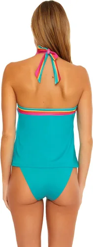 Vista 4 de Trina Turk Women's Standard Fontaine Tankini Top-Adjustable, Tie Back, Swimwear Separates