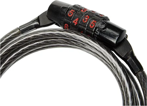 Vista 2 de Kryptonite Keeper 512 - Cerradura combinada para bicicleta, cable de acero trenzado de 0.157 x 0.197 in, bloqueo de cable de seguridad antirrobo