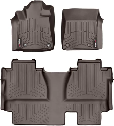 Vista 9 de WeatherTech Revestimientos de suelo personalizados para Toyota Tundra - 1ª y 2ª fila (444081-440939), negro