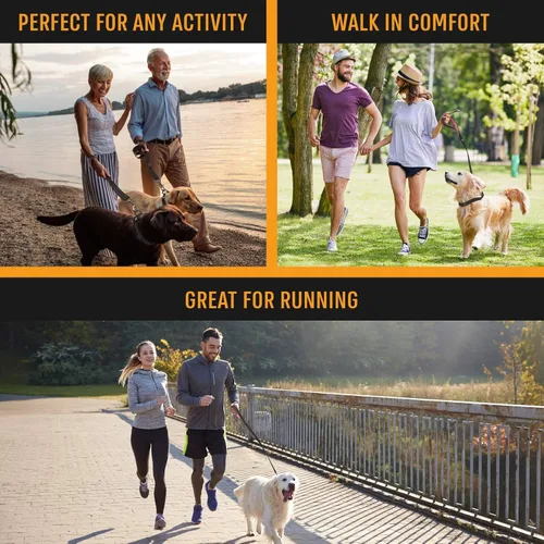 Vista 5 de Active Pets Correa fuerte para perro con mango acolchado, agarre cómodo y duradero para perros grandes y medianos, correa de entrenamiento ajustable