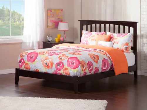 Vista 4 de AFI, Mission Queen - Cama plataforma color espresso