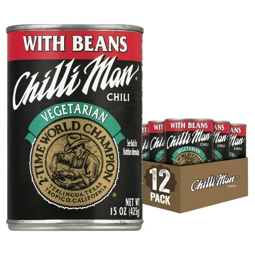 Vista 10 de CHILLI MAN Chili enlatado sin frijoles (paquete de 12), lata de 15 onzas