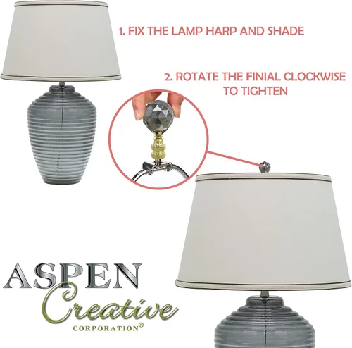 Vista 5 de Aspen Creative 24019-41, Cilindro para pantalla de lámpara, acero en acabado de latón antiguo, 1-1/4" altura