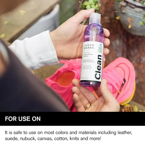 Vista 5 de Jason Markk Cuidado de Zapatos y Deportivas, Limpieza de Zapatos, Limpia y Acondiciona Calzado, Púrpura, 8 fl oz (paquete de 1)