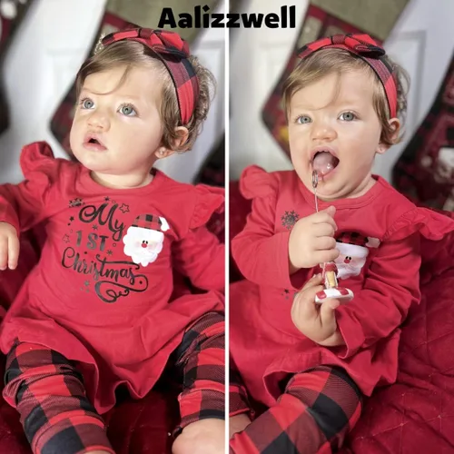Vista 2 de Aalizzwell Traje de Navidad para bebés y niñas