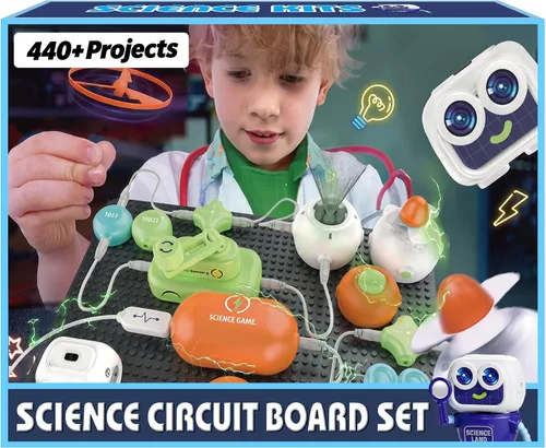 Vista 9 de SMILESSKIDDO Kits de ciencia, juguetes STEM de electrónica, más de 300