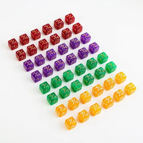Vista 3 de Color MTG - Juego de dados de contador de palabras clave con bolsa de almacenamiento de dados para juegos de mesa MTG TGG (pequeño)
