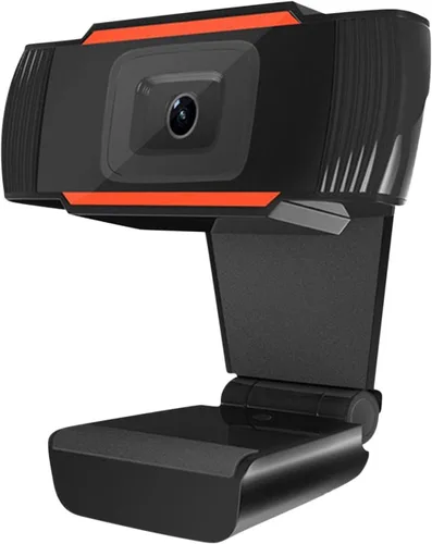 Vista 2 de Cámara web HD de 480P con micrófono, gran angular de 110°, para videoconferencias, grabación de videollamadas, cámara web de PC USB para PC, cámaras