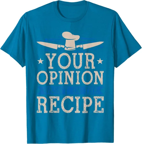 Vista 7 de Cooking Your Opinion Wasnot In The Recipe Chef Cook Baker - Camiseta, Negro, S