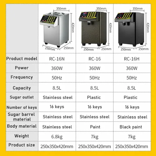 Vista 8 de Dispensador Automático de Fructosa de 8 L, Máquina Cuantitativa Comercial de Fructosa y Azúcar, 360 W, Máquina Cuantitativa Eléctrica y Jarabe