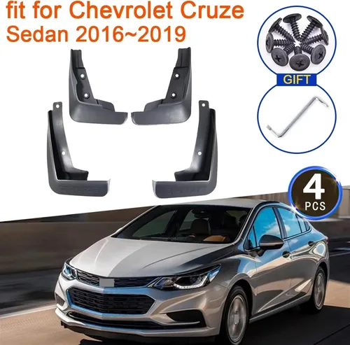 Vista 2 de Accesorios para guardabarros de coche, aletas de barro para chevrolets Cruze Sedan 2016 2017 2018 2019 protectores contra salpicaduras aleta