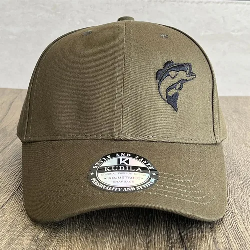 Vista 9 de Sombreros de pez lubino para hombres y mujeres, regalos de pesca con mosca, gorra de béisbol para papá