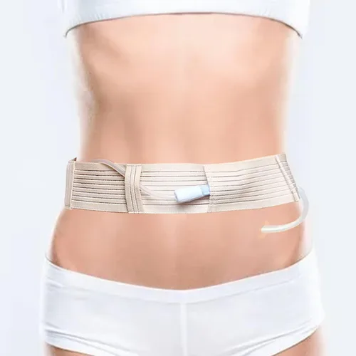Vista 11 de Cinturón de diálisis PD Cinturón de diálisis peritoneal, soporte para catéter de diálisis peritoneal, protector cómodo con bolsa de ranuras