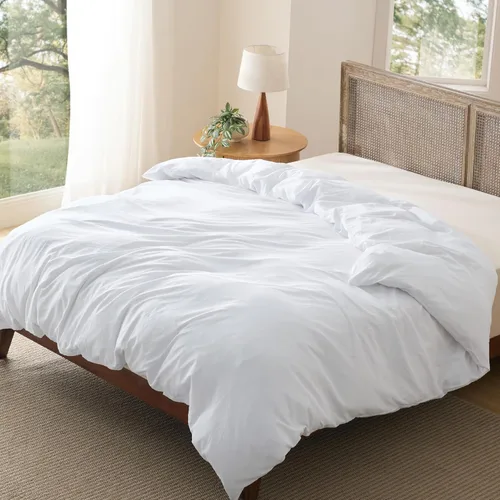 Vista 16 de Bedsure Funda de edredón prelavada solamente, sensación de algodón, blanco 00 - Blanco (solo funda de edredón)