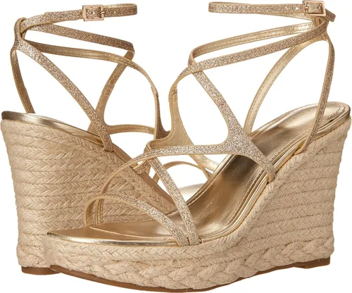Vista 7 de GUESS Sandalia de cuña Hirani para mujer, Gld-1 Oro
