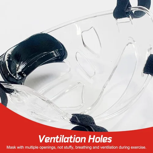 Vista 4 de Máscara transparente de taekwondo protector desmontable para la cabeza, cubierta de protección facial para artes marciales boxeo Sanda