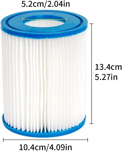 Vista 3 de Cartucho de filtro de piscina para bomba de filtro tipo II 58094 para piscinas sobre el suelo, filtro de jacuzzis compatible con bomba de filtro