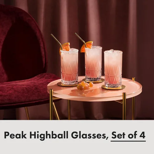 Vista 3 de Orrefors Juego de 4 vasos Peak Highball