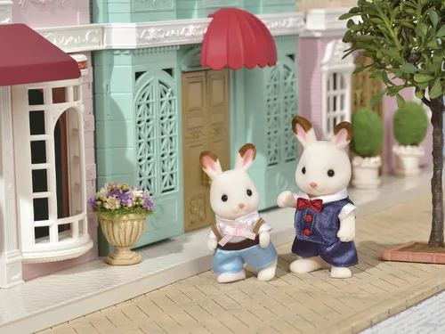 Vista 4 de Calico Critters Conjunto de vestir para ciudad de 36 meses a 96 meses (azul marino y azul claro)