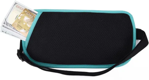 Vista 88 de DAITET Cinturón de dinero, soporte para pasaporte, cartera de viaje oculta segura con bloqueo RFID, riñonera encubierta (negro), Negro, Rfid