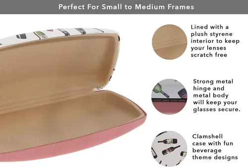 Vista 21 de Ron's Optical Clamshell - Funda rígida para lentes de lectores de marcos pequeños a medianos para mujeres y hombres