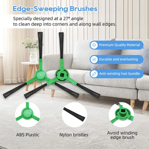 Vista 4 de Piezas de repuesto compatibles con iRobot Roomba Combo Essential Series (RVG-Y1), Y0140, Y0110, 105X, 104/105 / 106/108 / 1010/1020 Combo, 1 cepillo