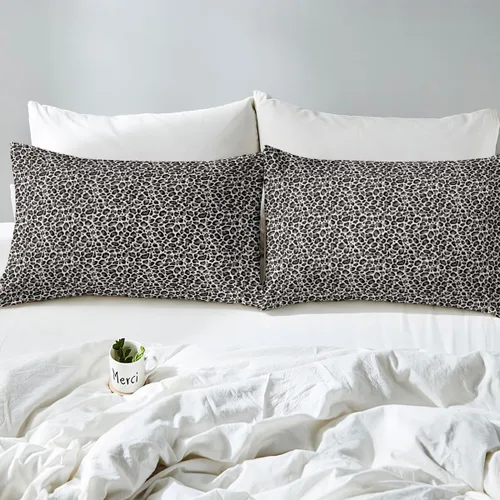 Vista 6 de Sábana bajera ajustable de 3 piezas con estampado de leopardo, tamaño individual, juego de ropa de cama de piel de guepardo para niños, bolsillo