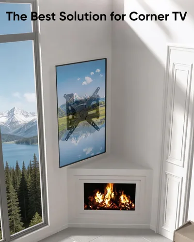 Vista 6 de FORGING MOUNT Soporte de pared esquinero para TV de movimiento completo