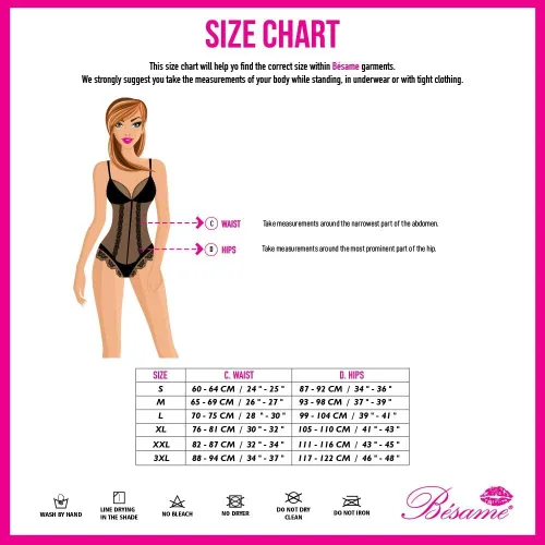 Vista 6 de Besame Bragas de encaje para mujer ropa interior de licra y elastano paquete de 5