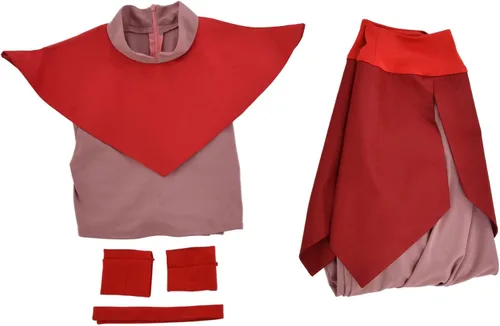 Vista 6 de Cosplay.fm Disfraz de cosplay de anime para mujer, traje de Kungfu con soporte para la muñeca y gorro