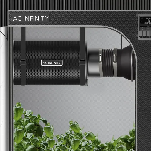 Vista 8 de AC Infinity - Kit de filtro de carbono recargable de 10 cm con recarga adicional, eliminador de olores para ventilador en línea de 10 cm