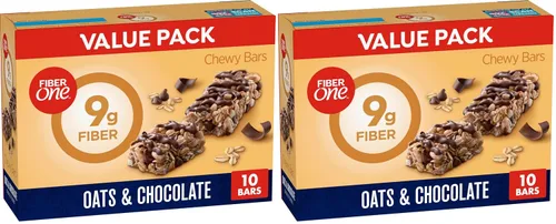 Vista 8 de Fiber One Barras masticables, avena y chocolate, aperitivos de fibra, 5