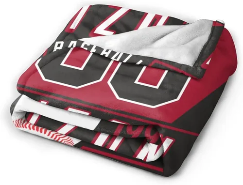 Vista 3 de Manta personalizada para cama, regalo para fanáticos del béisbol, manta de forro polar para invierno y verano, manta personalizada con nombre
