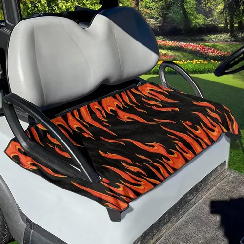Vista 6 de Fundas de asiento de carrito de golf, lavables para carrito de golf, manta de toalla para carrito de golf, club, coche, fácil de instalar, funda