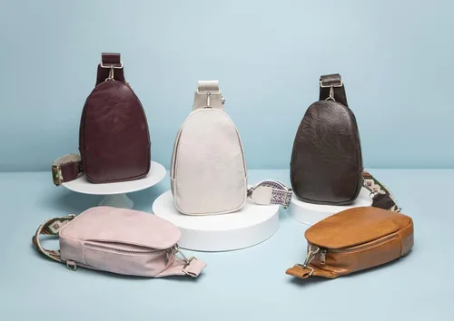 Vista 6 de WSRYDJDL Bolsa de pecho para mujer, bolso bandolera pequeño de piel sintética, mochila de hombro para viajes, senderismo, ciclismo
