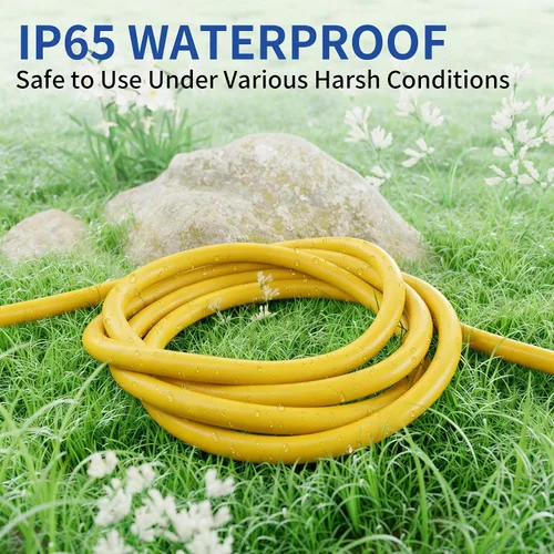 Vista 5 de Cable de extensión de 50 pies para exteriores/interiores con Amarillo