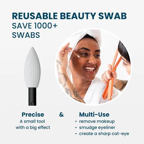 Vista 2 de LastSwab® Hisopos de algodón reutilizables para rutinas de belleza suaves y ecológicas - La alternativa sostenible a los hisopos de algodón