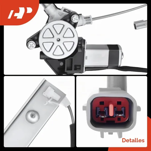 Vista 8 de A-Premium Elevalunas eléctrico del lado del conductor trasero con motor (2 pines)
