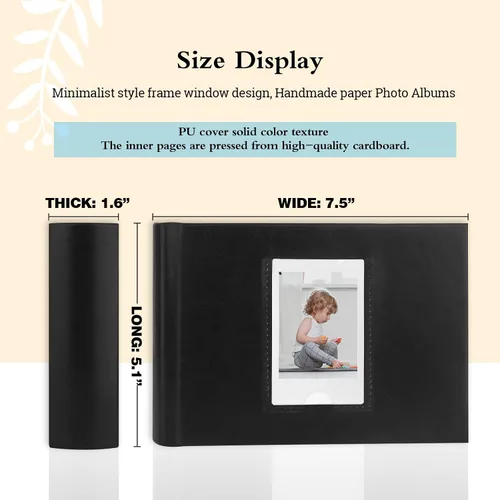 Vista 5 de Veicevol Álbum de fotos con espacio de escritura para cámara instantánea Fujifilm Instax Mini 12 11 9 40 90 8 7 Evo Liplay - Álbum de fotos de 64