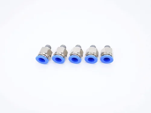 Vista 41 de Conexión de conexión de 1/2" OD x 1/2" macho NPT rosca, línea de agua recta macho neumática, conectores de empuje rápido (paquete de 4)