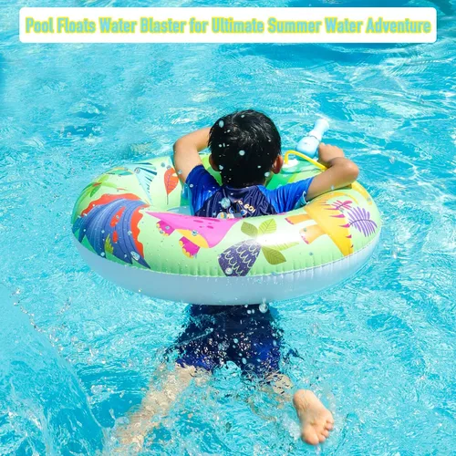 Vista 2 de Parentswell Juego de fiesta en la piscina – Anillos inflables de natación para piscina, tubos de piscina con pistolas de agua y pelota de playa