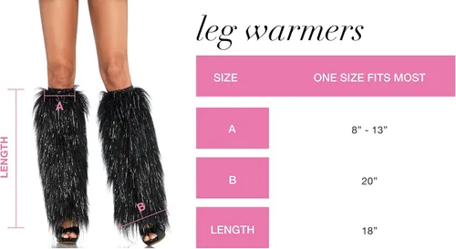 Vista 3 de Leg Avenue Calentadores de piernas peludos para mujer