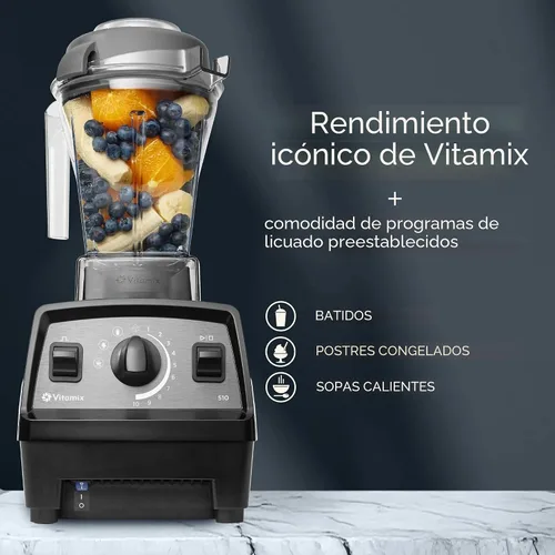 Vista 2 de Vitamix Propel Series 510 - Licuadora con tres programas de mezcla, licuadora de grado profesional para batidos y más, cuchillas de acero