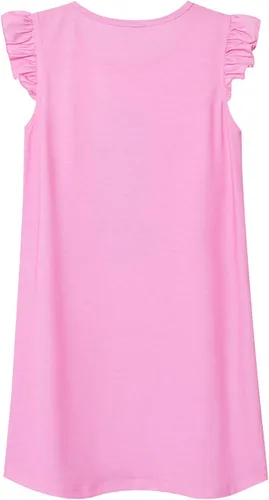 Vista 2 de Jxstar Paquete de 2 camisones para niñas, pijamas de manga con vuelo, vestidos de noche de algodón